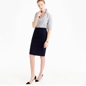 Jcrew Black Pencil Skirt
